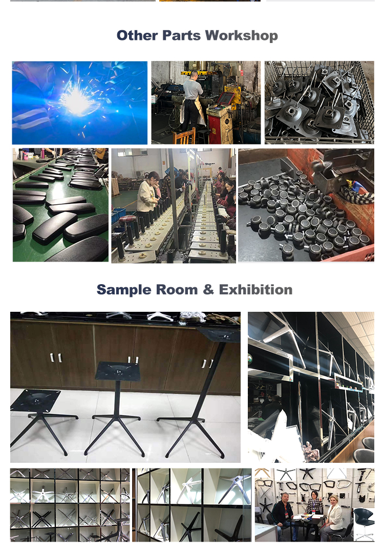 Specialized workshops for chair mechanisms, casters, gas lifts, and armrests assembly