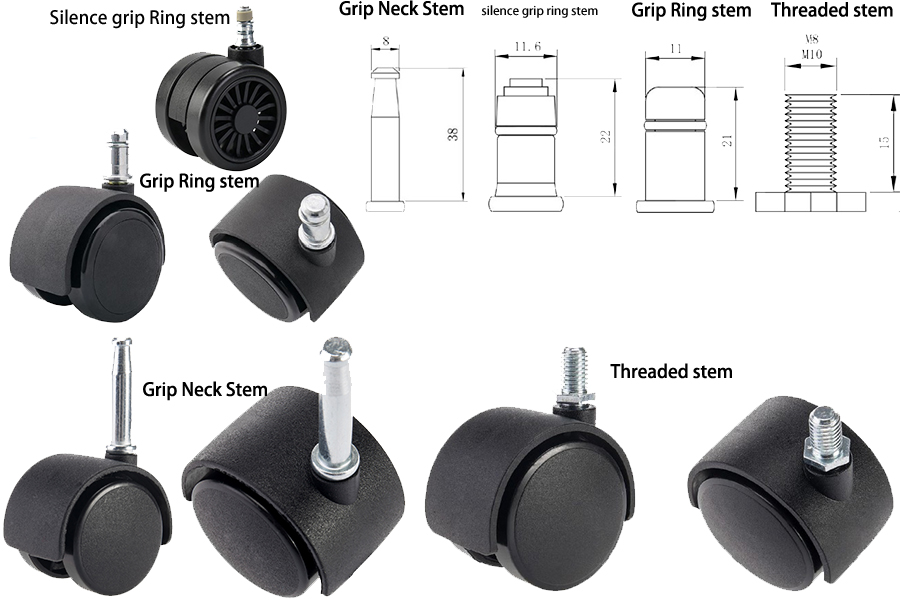 MEASUREMENTS GUIDE 3 3 stem casters measurements