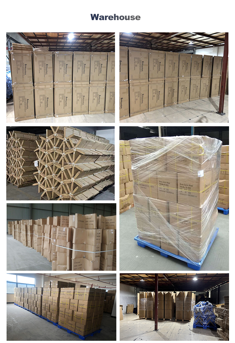 Large-scale organized warehouse for custom chair components inventory