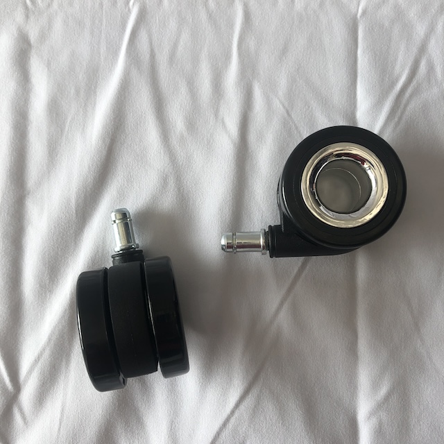 Precision mounting stem detail of the hubless hollow caster wheel