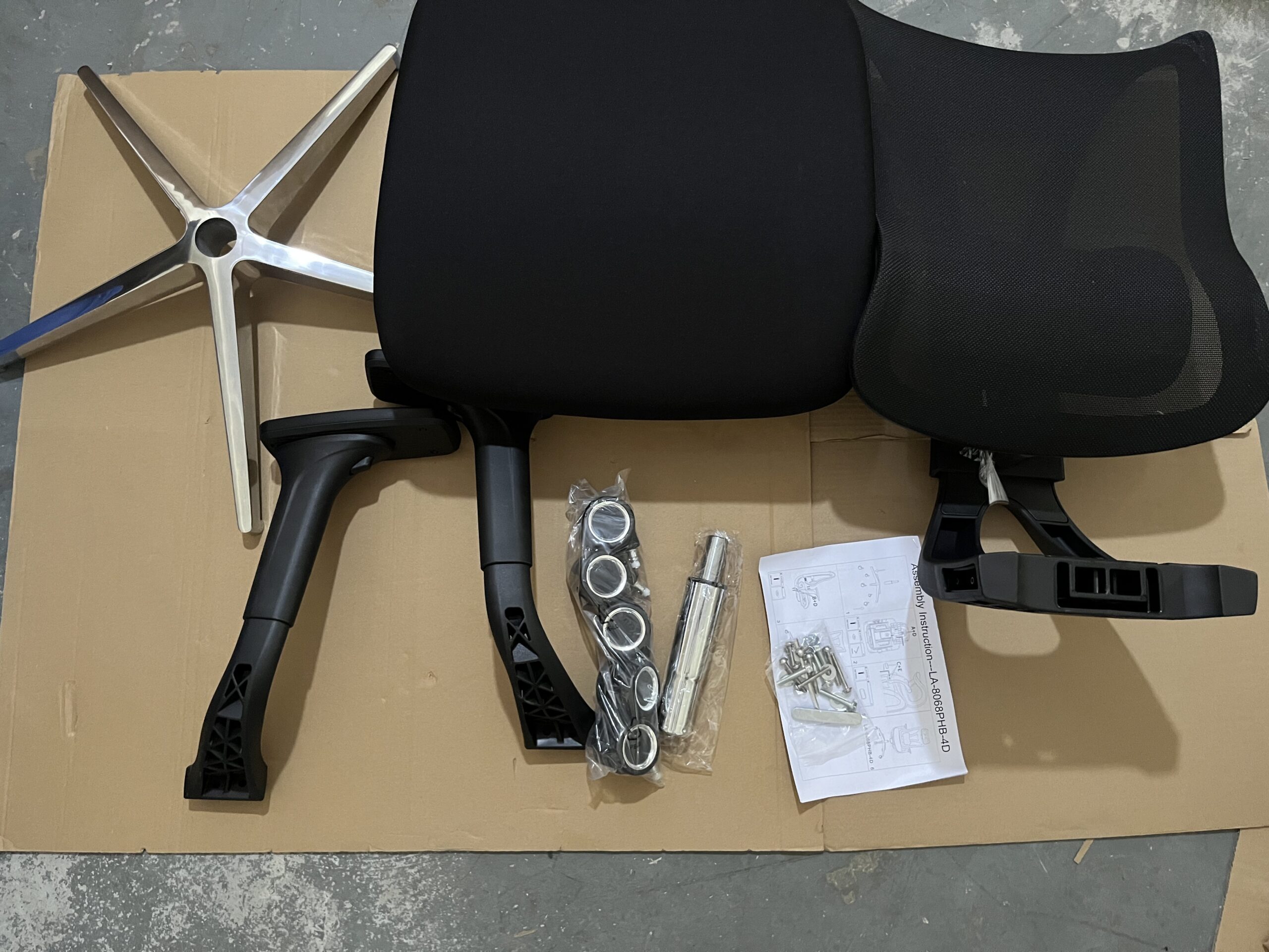 Strict internal protection wrapping for high back office chair with lumbar support
