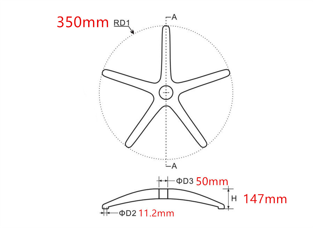 chair base with wheels