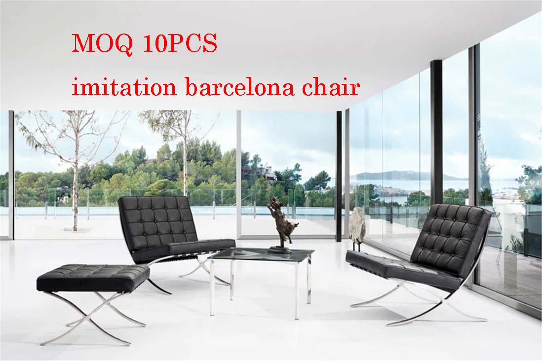 C alibaba dropshippers customs made luxury furniture dupe barcelona chair reproduction