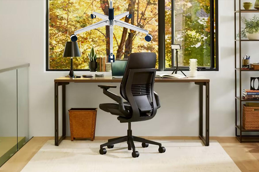 E steelcase chair parts aluminum roating complements from Chinese wholesale vendor