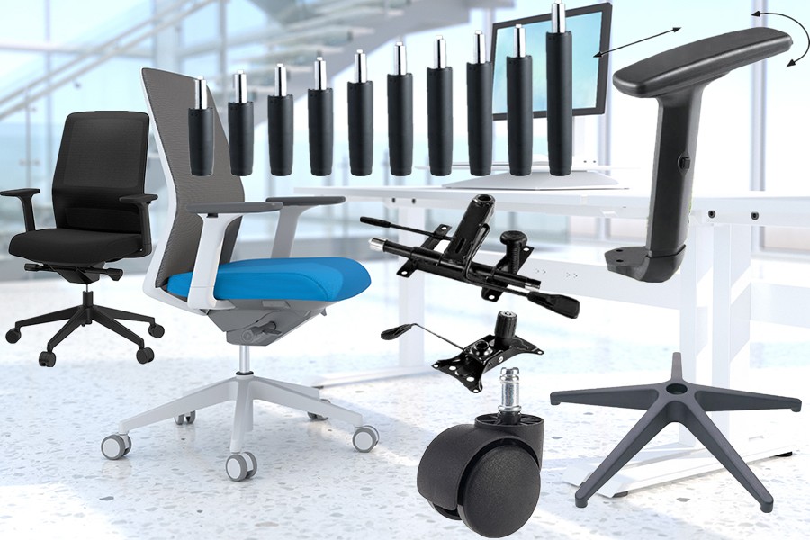 heavy duty desk parts of revolving office chairs