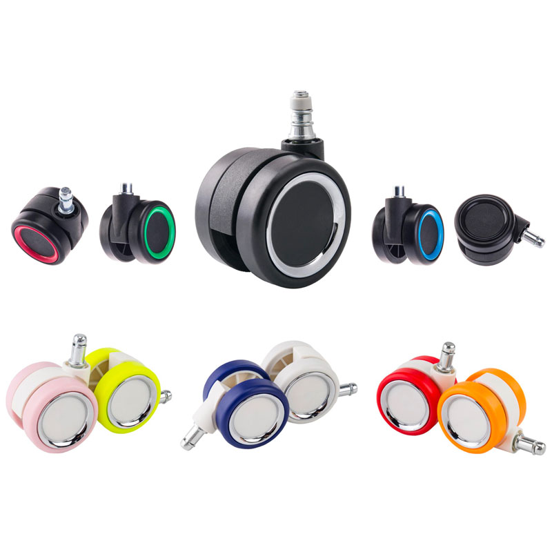 Heavy duty leather office chair wheels with chrome chair casters — B2B wholesale from China manufacturer