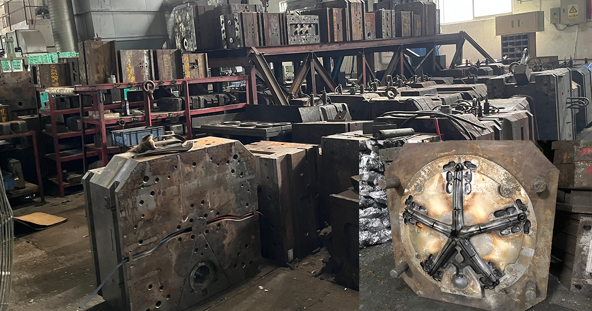 High-pressure die-casting mould for aluminum chair base arms — HPDC precision tooling