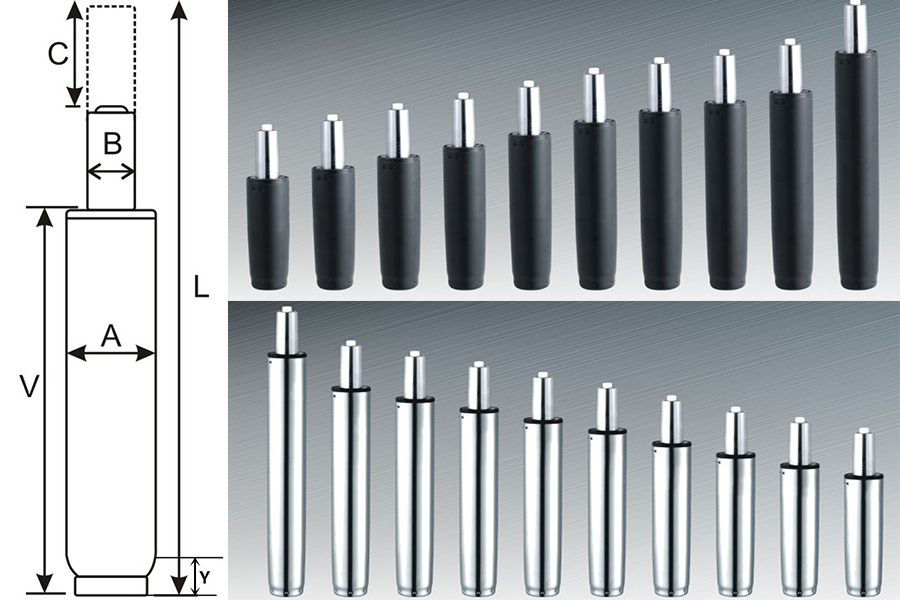 office chair gas cylinder revolving parts manufacturer in China