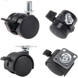 Premium heavy duty chair casters with brakes for commercial office seating