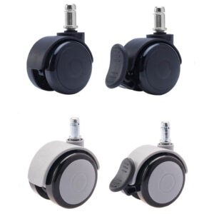 Heavy-duty PU caster wheels for hardwood floors, preventing scratches on commercial flooring