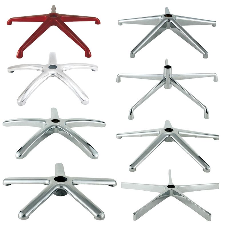 Heavy-duty 5-star aluminum chair base engineered by an integrated office chair accessories parts supplier for the European B2B market.
